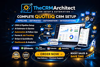 quoteiq setup email blast website campiagn automation forms scheduling ai agent