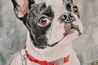 create a digital art pet portrait