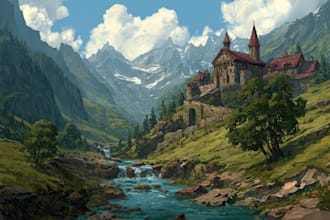 draw your fantasy landscape