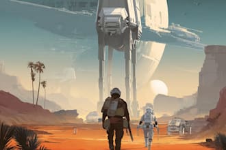 create star wars and sci fi illustration