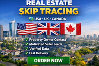 do real estate skip tracing and find accurate property owner leads