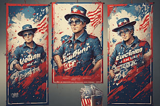 do nice political, election campaign poster, banner, flyer