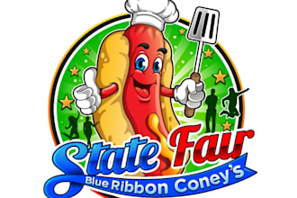create a eye catching hot dog vendor logo