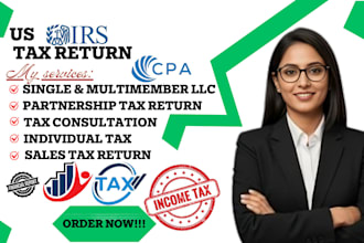 do US tax filing, US tax returns, llc tax, business tax 1120 5472 1040 cpa
