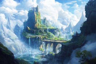 design stunning fantasy landscape