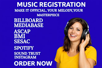 music registration on ascap bmi sesac prs gema billboard mediabase