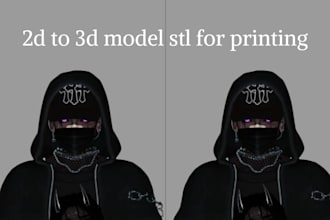 convert image png to stl file 3d model 2d to 3d for 3d printing