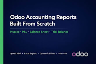create custom odoo accounting reports and qweb PDF