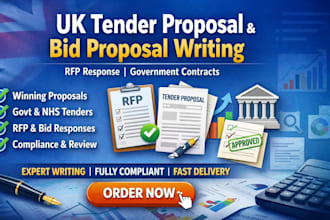 write UK tender bid proposal rfp response government contract proposal