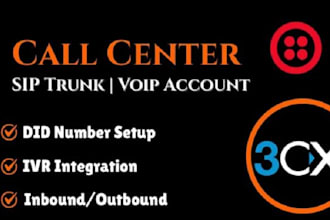 setup sip trunk 3cx auto dialer did number outbound call