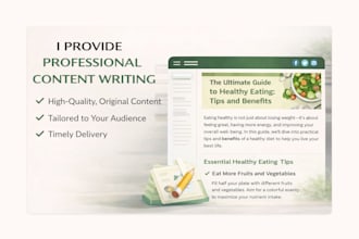 write engaging content and product descriptions for you
