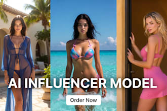 create a realistic ai influencer model onlyfans fanvue promotion ai product ads