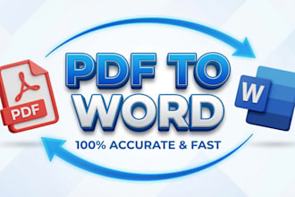 do professional PDF to word or excel conversion