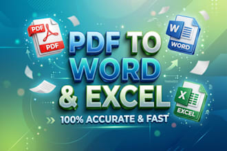 do professional PDF to word or excel conversion