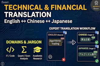 translate technical, IT, financial, academic documents