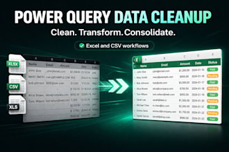 clean and transform excel data with power query