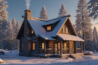 design or renovate 3d cabin house, tiny house, 3d condominium and farmhouse