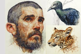 draw realistic humans figures animals and characters