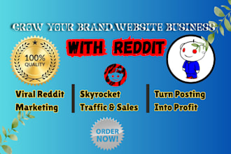 market business website, saas product, iptv, link promotion via reddit seo post