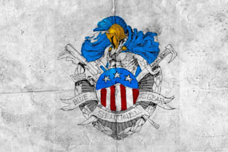 design a military, veteran, or tactical patriotic logo