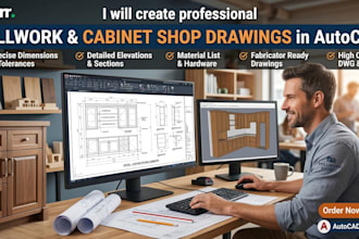 create professional millwork and cabinet shop drawings in autocad