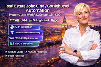 real estate zoho crm gohighlevel automation property lead workflow setup wix seo