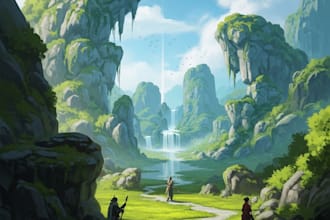 create fantasy environment concept art