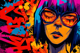 create a custom graffiti style logo design