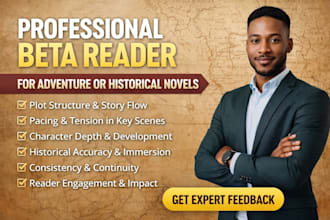 beta read your adventure, historical, fiction, manuscript, novel for feedback