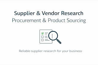 procurement research and supplier sourcing for your business