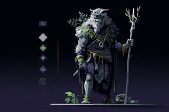 create a beautiful character artwork for you