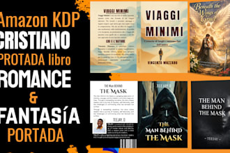 diseñar portada libro cristiano, portada romance fantasía, ebook amazon KDP