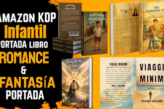 crear portada de libro infantil y romance fantástico para kindle y  amazon KDP