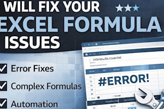 fix or create excel formulas and automate your spreadsheets