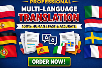 spanish to english german to italian translation for documents, articles books
