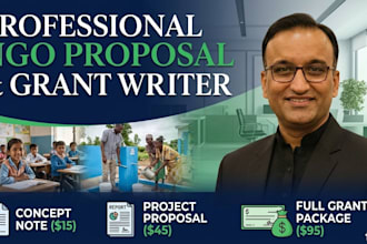 write your ngo project proposal and grants