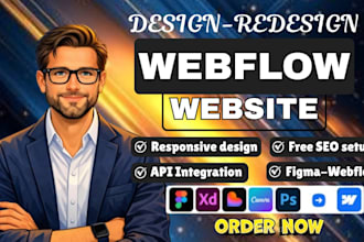 build professional webflow website, webflow landing page, figma to webflow