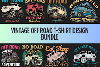 make vintage adventure off road logo t shirt design