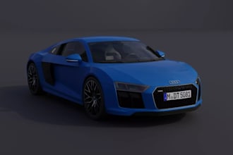deliver printable automotive stl,3d vehicle design, audi car exterior, body kits