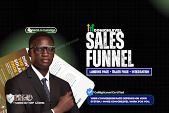 build your gohighlevel landing page, sales funnel and ghl funnel design