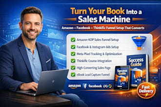 do amazon kindle book facebook thinkific sales page meta pixel ebook funnel