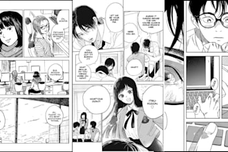 draw manga comic book page black and white shonen manhwa nsfw manga illustration