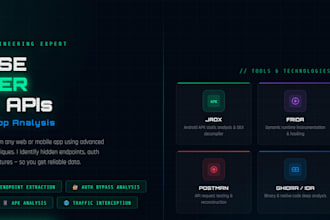 reverse engineer apis and applications for web scraping