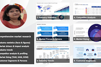 do market research, competitor analysis and market sizing tam, sam som