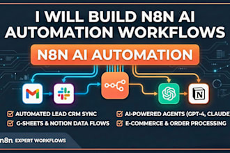 build n8n automation workflows and business process automation