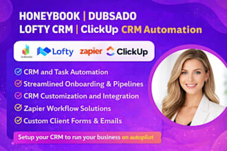 setup honeybook 17hats dubsado google sheets notion acuity zapier  integration