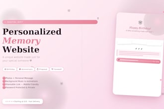 create a personalized memory website for any special occasion