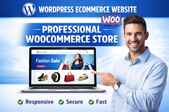 create a professional wordpress ecommerce website or woocommerce online store