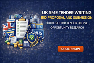 uk sme tender writing bid proposal submission public sector tender research help