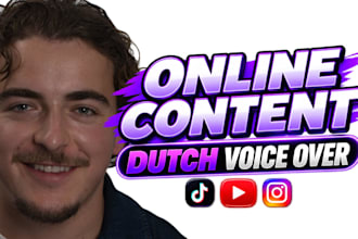 record a professional dutch voice over for online content